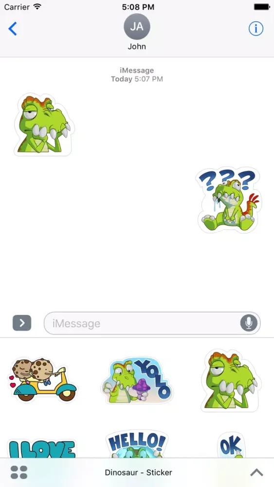 Tangkapan layar Dinosaur - Sticker