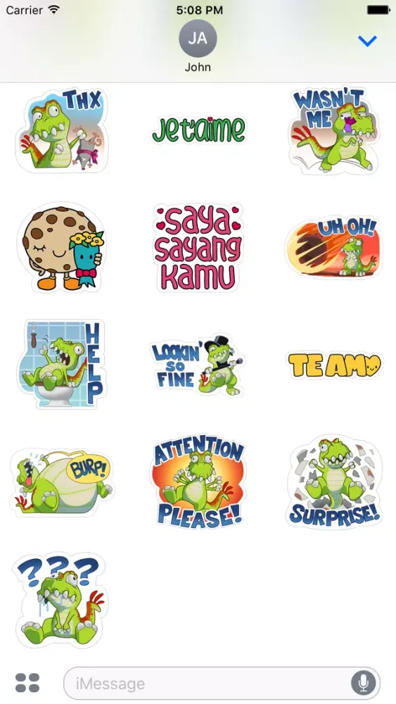 Tangkapan layar Dinosaur - Sticker