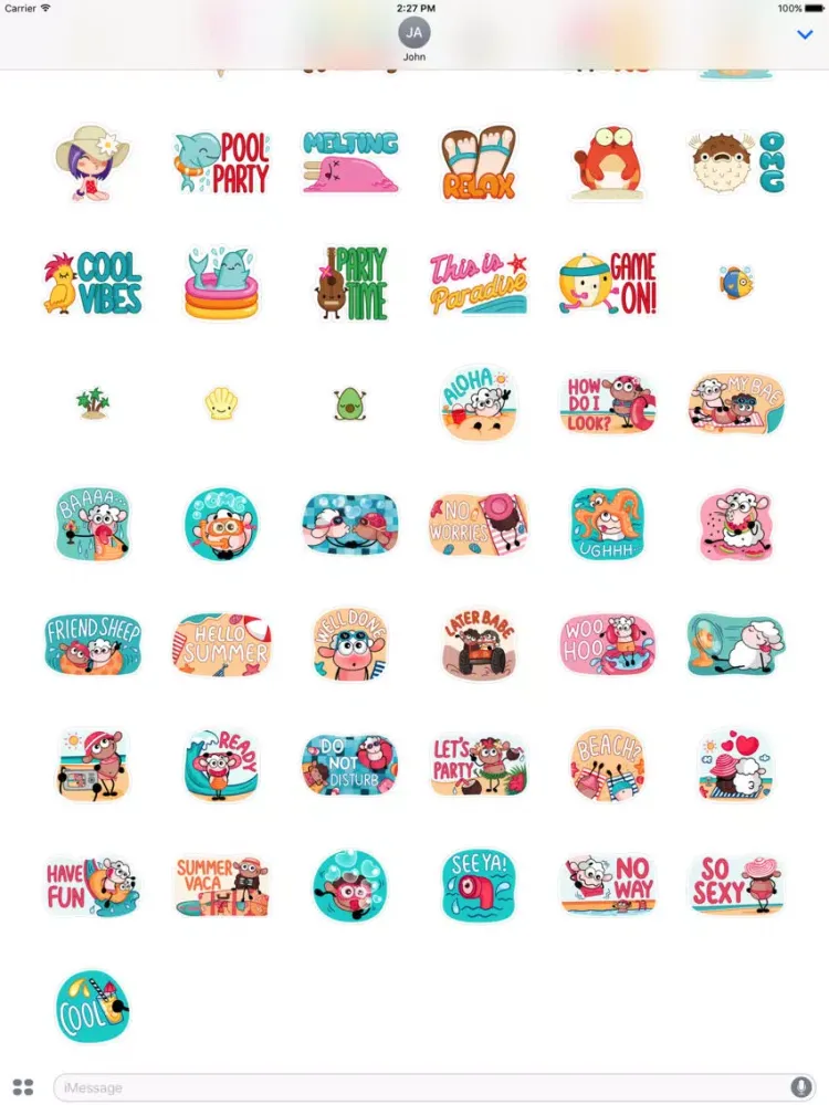 Summer Fun Sticker iPad  스크린샷