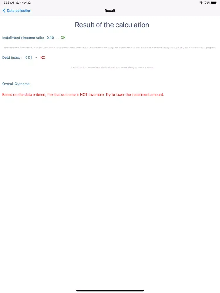 Ảnh chụp màn hình của DTIEasyCalc iPad 