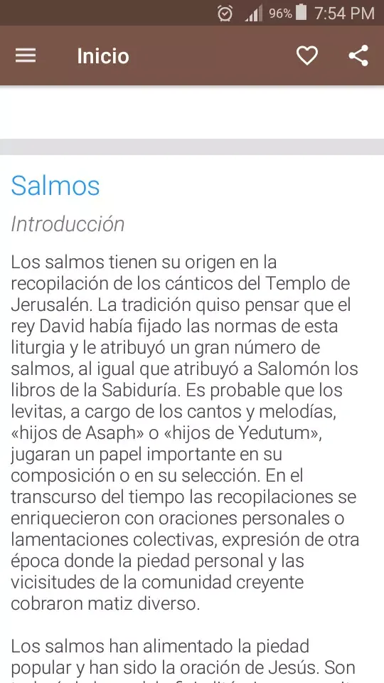Zrzuty ekranu Salmos Biblia