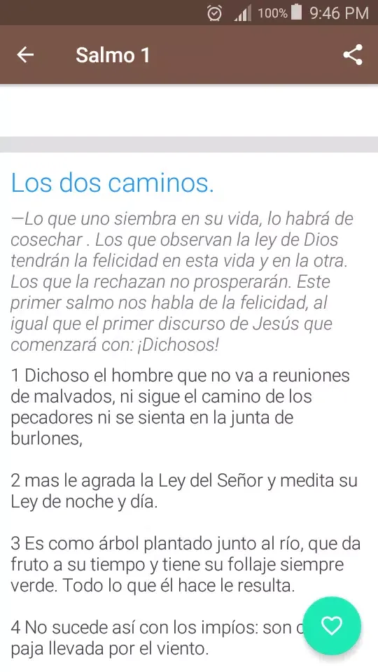Zrzuty ekranu Salmos Biblia