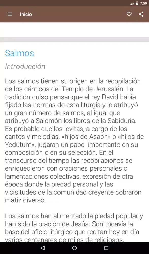 Zrzuty ekranu Salmos Biblia