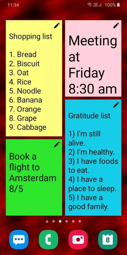 Ảnh chụp màn hình của Sticky Notes Widget +