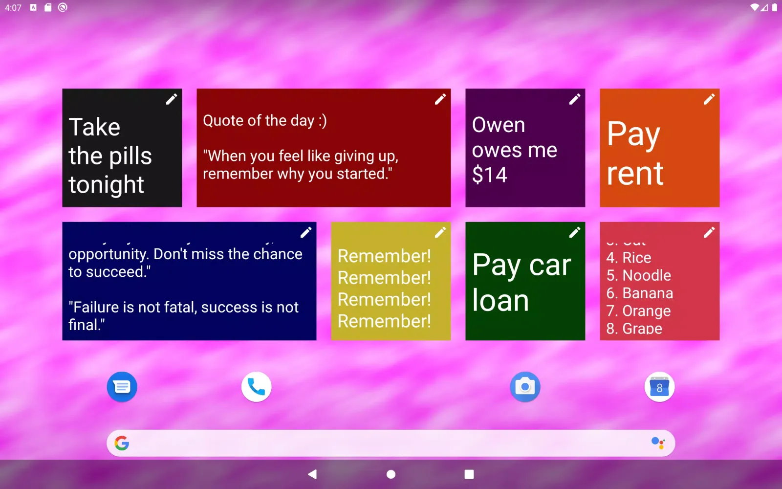 Ảnh chụp màn hình của Sticky Notes Widget +