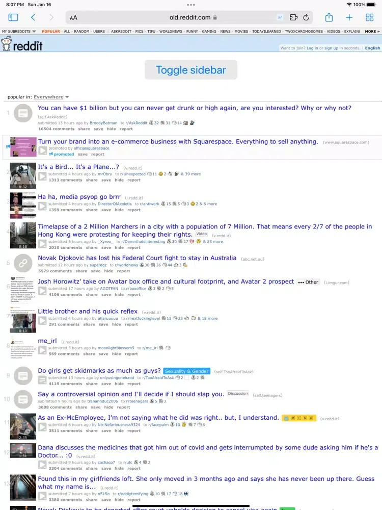 Redirect for Reddit iPad  Ekran Görüntüleri