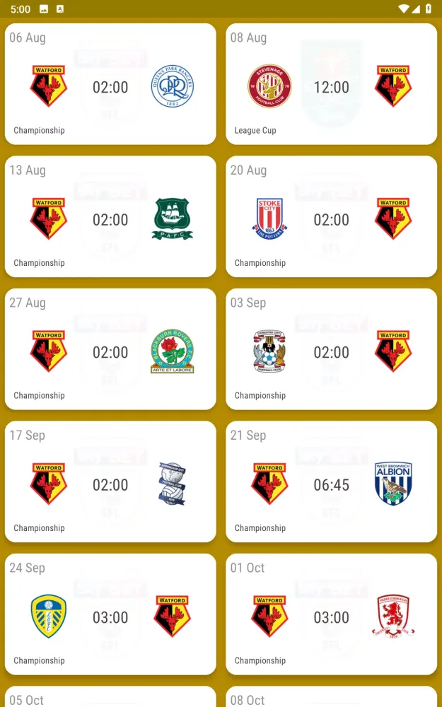 Watford FC Fan App スクリーンショット