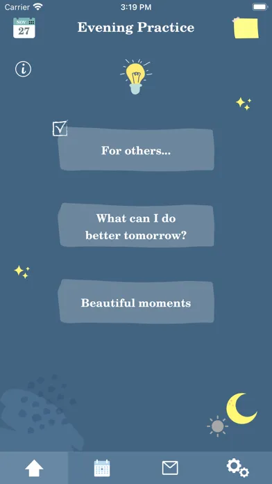 Capturas de tela do Thanksfor - gratitude journal