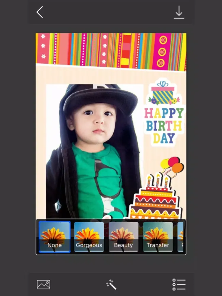 Birthday Photo Frames - make eligant and awesome photo using new photo frames iPad  Screenshots