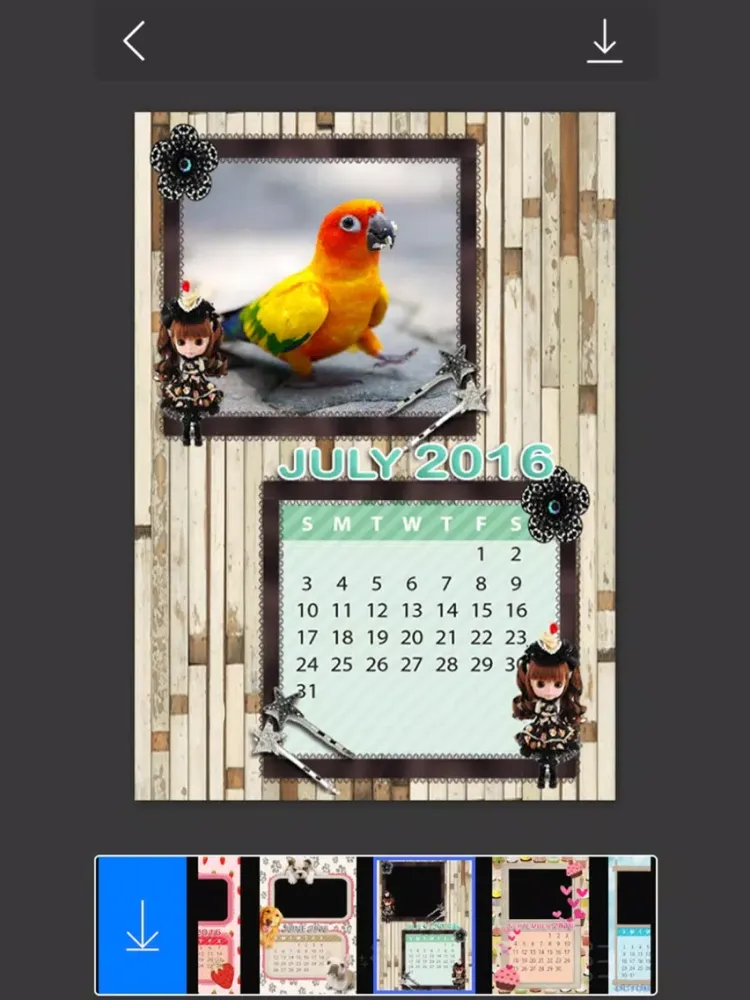 Скриншоты Calendar Photo Frames - make eligant and awesome photo using new photo frames iPad 