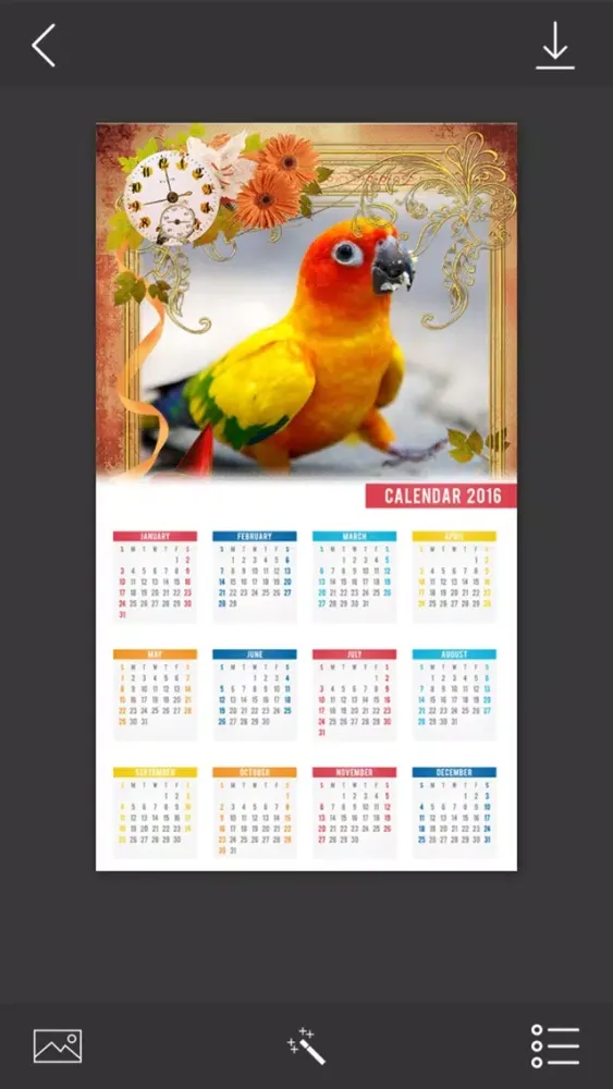 Скриншоты Calendar Photo Frames - make eligant and awesome photo using new photo frames