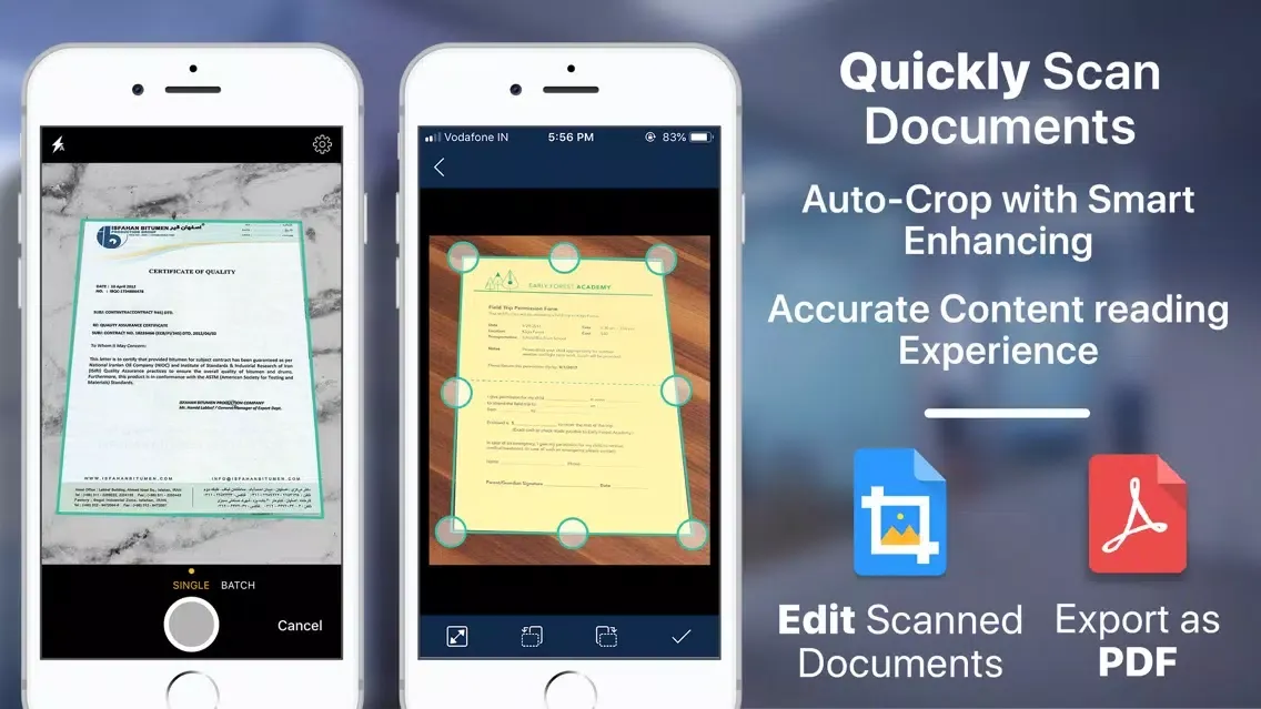 Capturas de tela do Scanner App - Document Scan