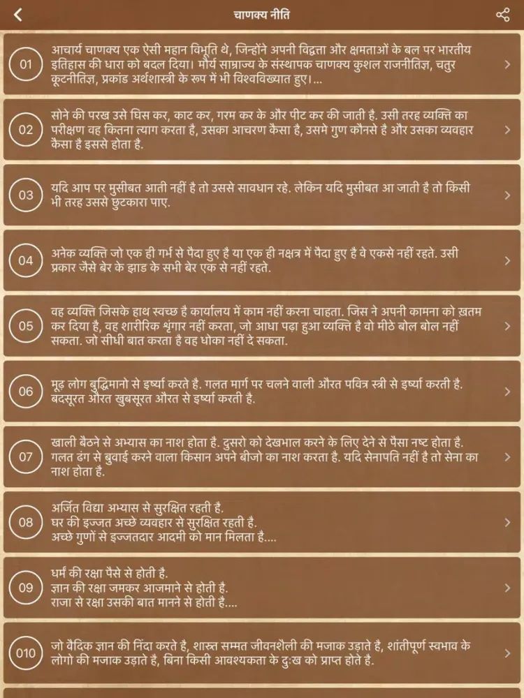 Chanakya Niti Hindi Quotes iPad  Screenshots