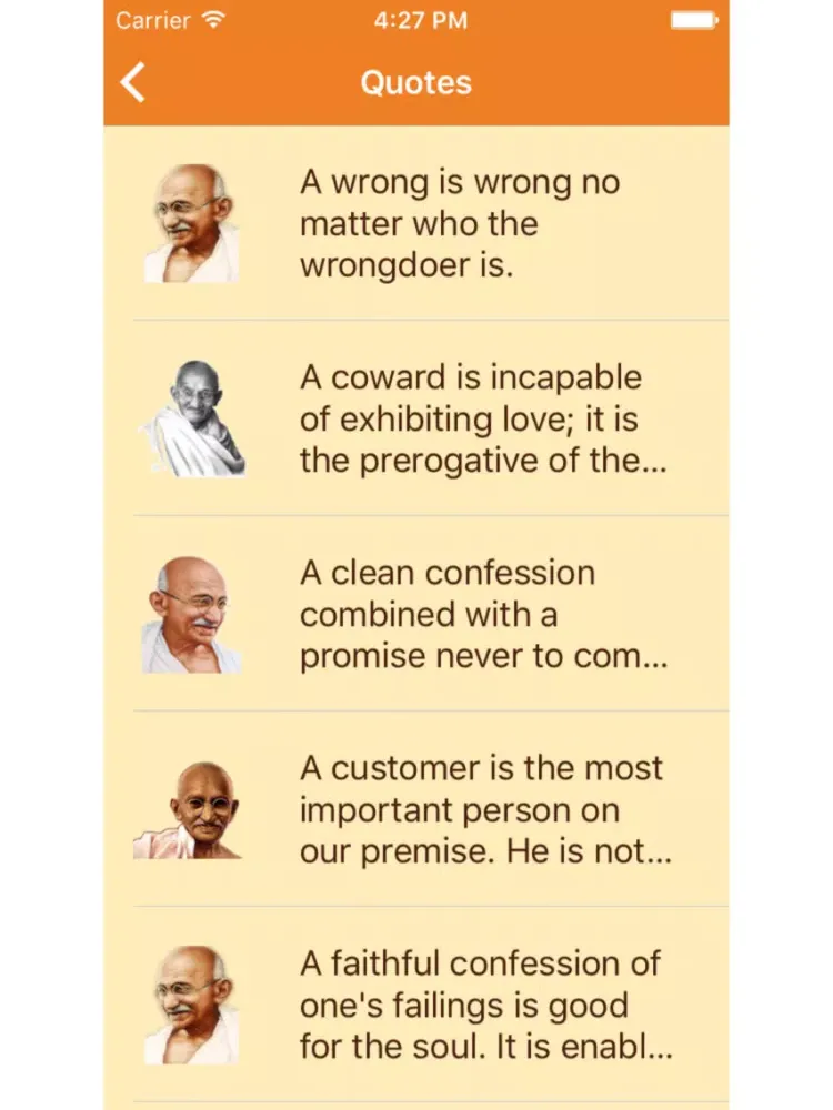 Capturas de tela do Mahatma Gandhi Quote - The best quote iPad 