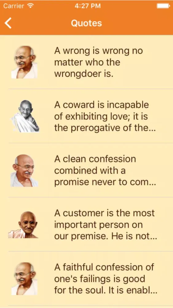 Capturas de tela do Mahatma Gandhi Quote - The best quote