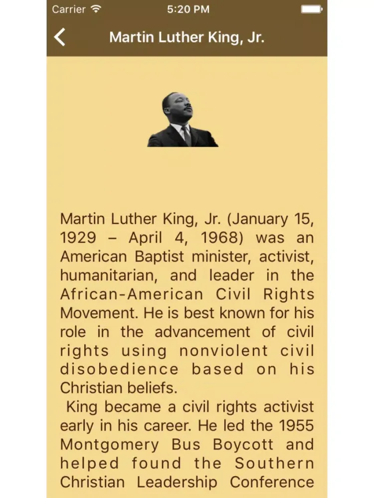 Martin Luther King, Jr. Quotes - The best quotes iPad  Screenshots