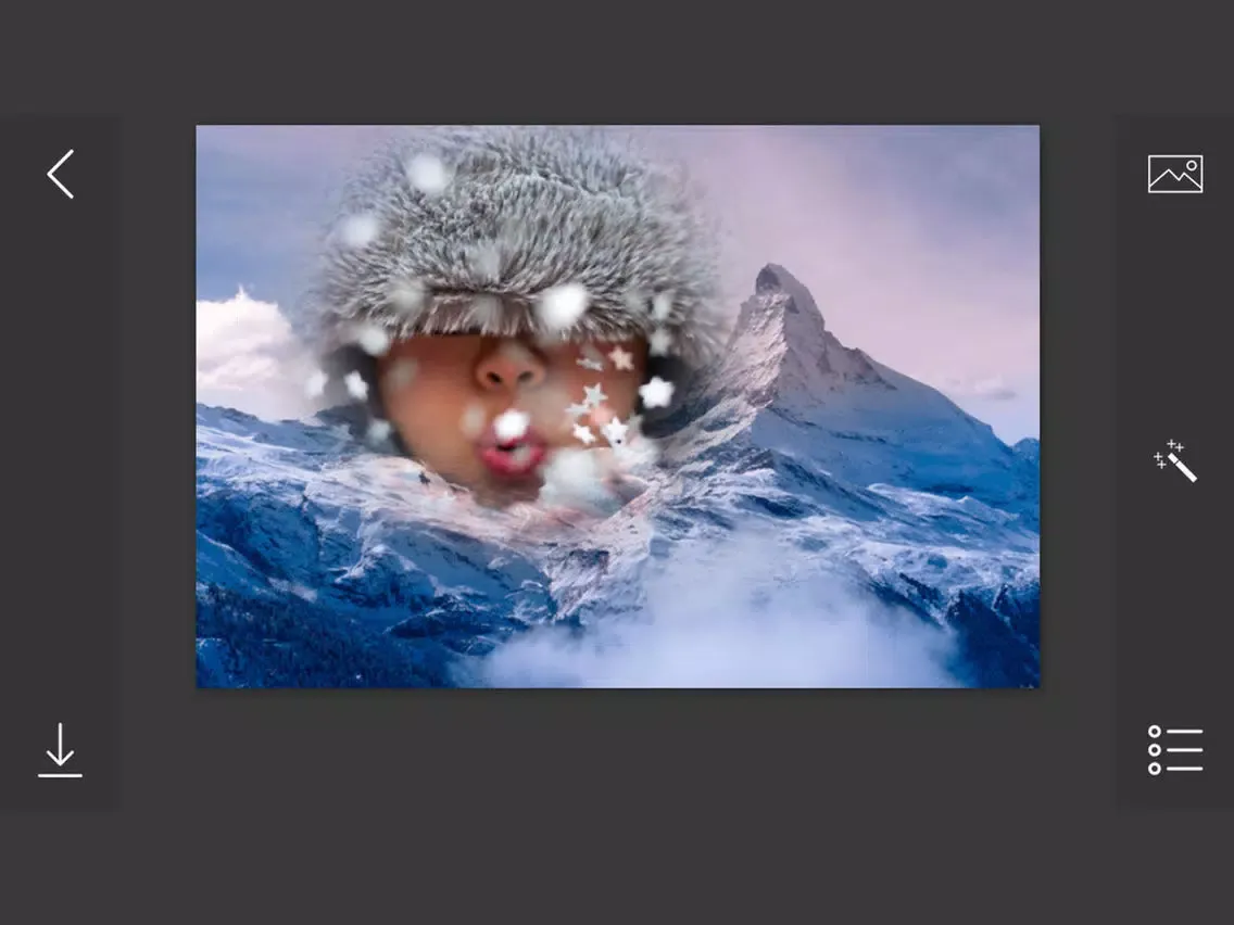 Screenshot di Snowfall Photo Frames - make eligant and awesome photo using new photo frames iPad