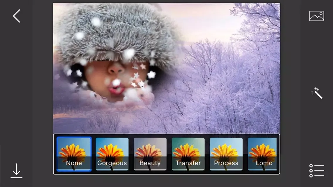 Screenshot di Snowfall Photo Frames - make eligant and awesome photo using new photo frames
