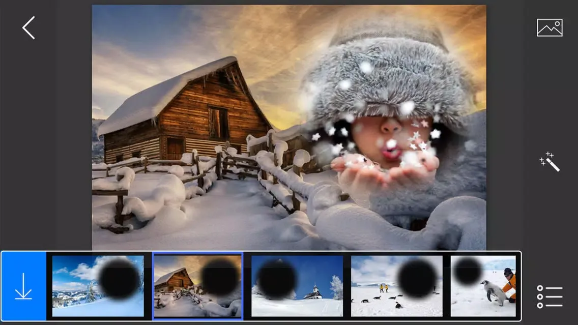 Screenshot di Snowfall Photo Frames - make eligant and awesome photo using new photo frames