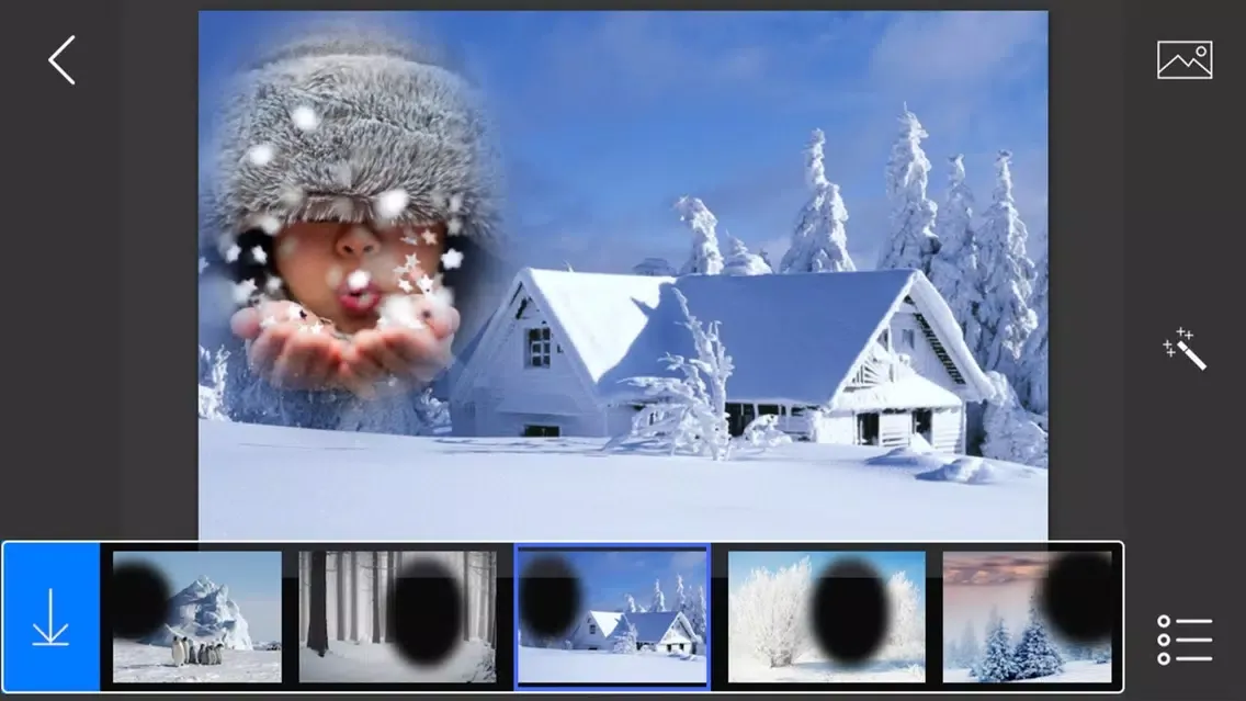Screenshot di Snowfall Photo Frames - make eligant and awesome photo using new photo frames