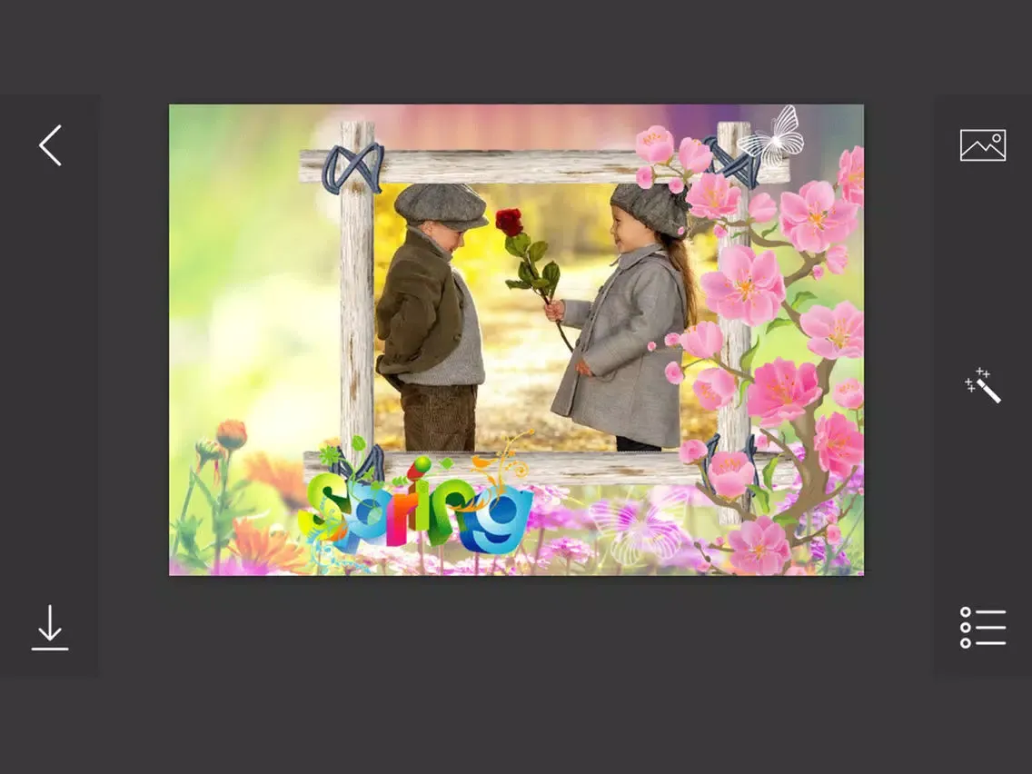 Spring Photo Frames - make eligant and awesome photo using new photo frames iPad  Screenshots
