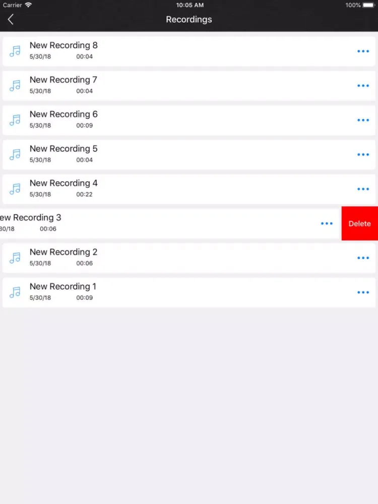 Tangkapan skrin Voice Recorder - Smart iPad 