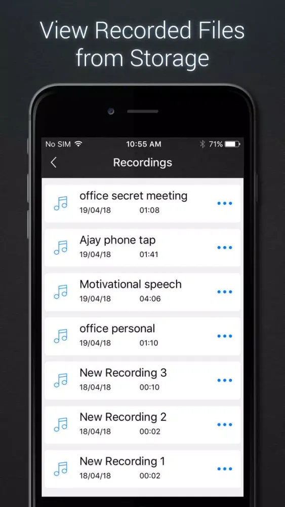 Tangkapan skrin Voice Recorder - Smart