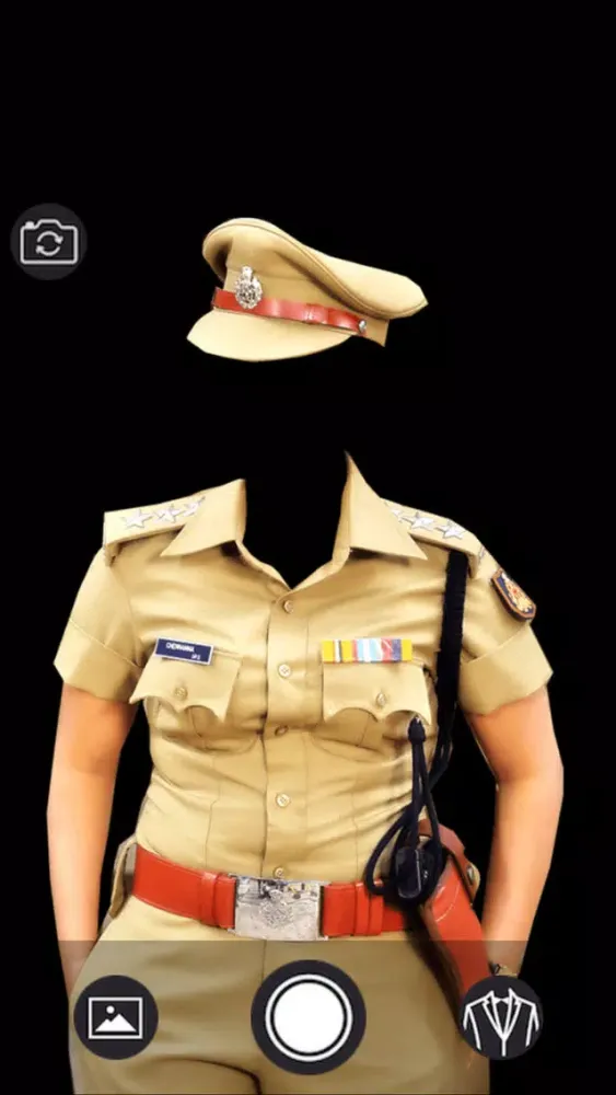 Women Police Suit - Photo montage with own photo or camera স্ক্রিনশট