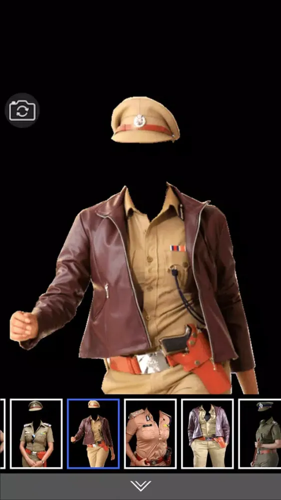 Women Police Suit - Photo montage with own photo or camera স্ক্রিনশট