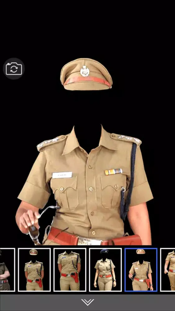 Women Police Suit - Photo montage with own photo or camera স্ক্রিনশট