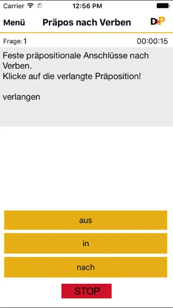 ภาพหน้าจอของ Deutsch Grammar Präpositionen