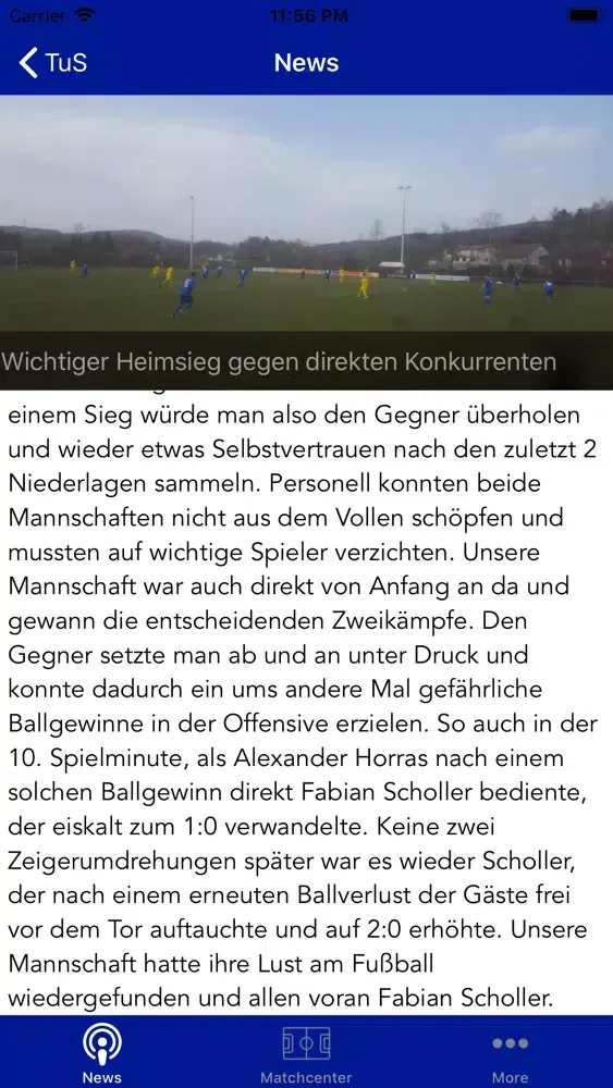 Tangkapan skrin TuS Nohfelden