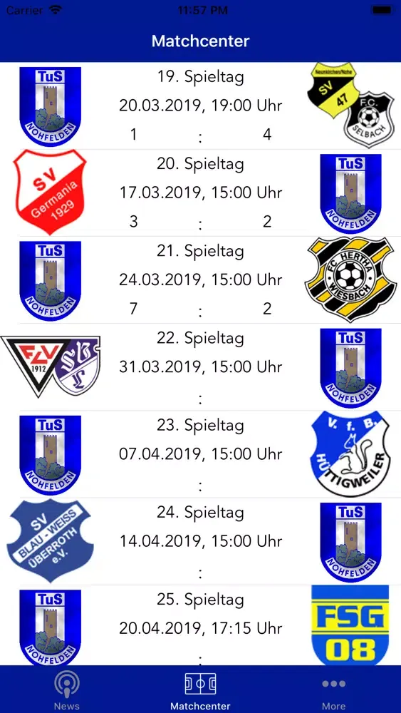 Tangkapan skrin TuS Nohfelden