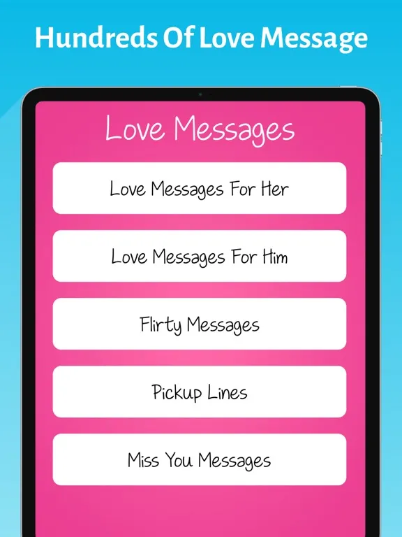 Screenshot di Love Text Messages and Quotes iPad 