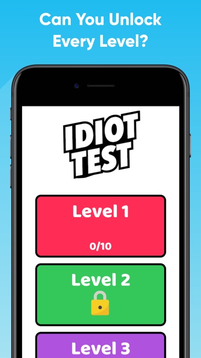 Capturas de tela do Idiot Test - Quiz Game