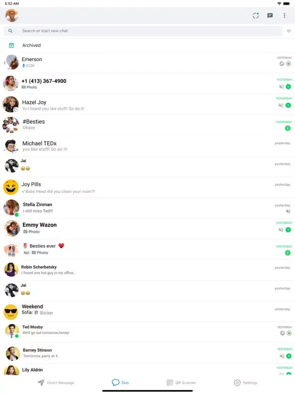 Messanger · iPad  Screenshots