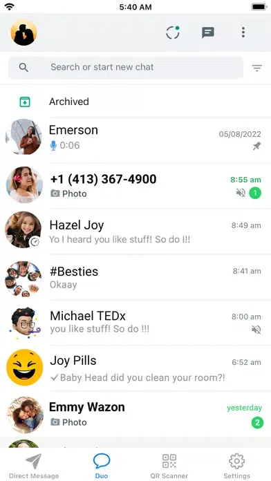 Messanger · Screenshots