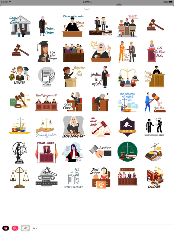 Zrzuty ekranu Advocate Lawyer Stickers iPad 