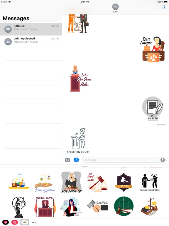 Zrzuty ekranu Advocate Lawyer Stickers iPad 