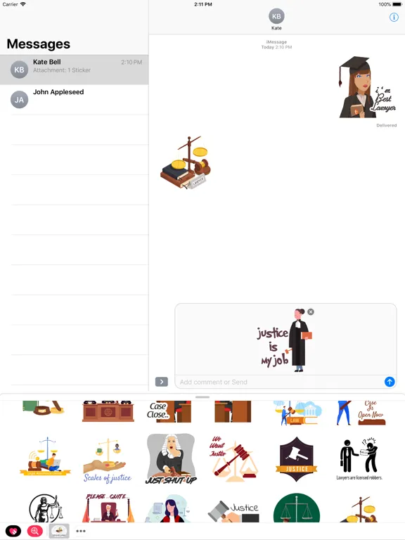 Zrzuty ekranu Advocate Lawyer Stickers iPad 