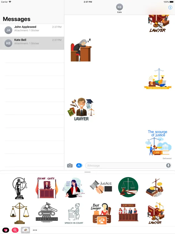 Zrzuty ekranu Advocate Lawyer Stickers iPad 