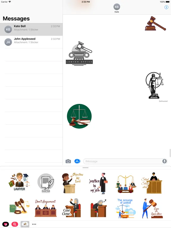 Zrzuty ekranu Advocate Lawyer Stickers iPad 