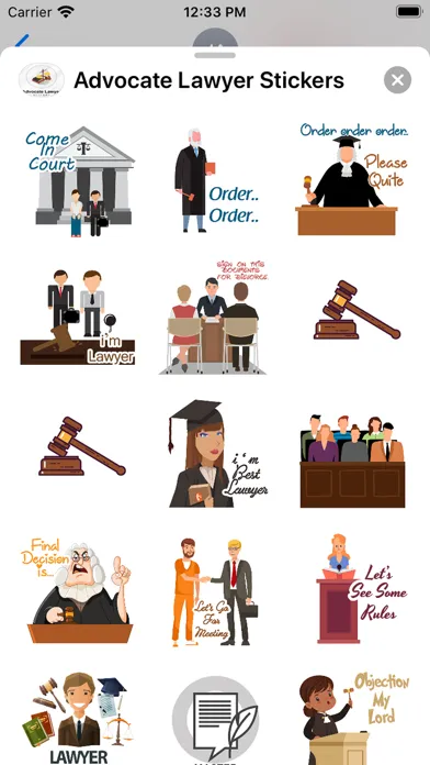 Zrzuty ekranu Advocate Lawyer Stickers