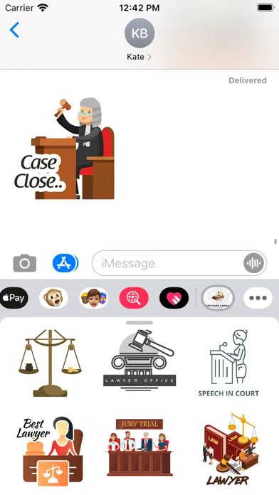 Zrzuty ekranu Advocate Lawyer Stickers