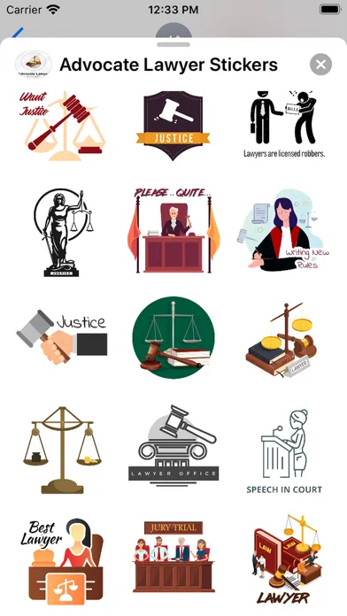 Zrzuty ekranu Advocate Lawyer Stickers
