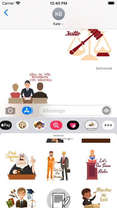 Zrzuty ekranu Advocate Lawyer Stickers