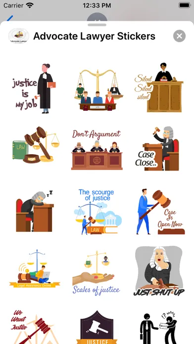 Zrzuty ekranu Advocate Lawyer Stickers