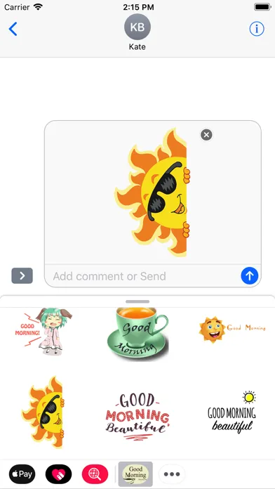 Zrzuty ekranu Good Morning Stickers 2018