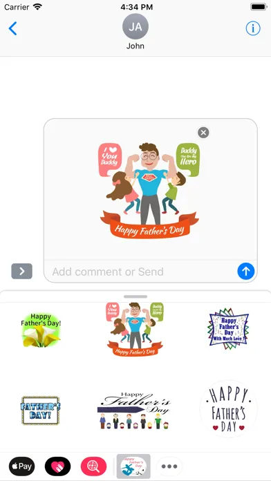 Happy Fathers Day Stickers2018 स्क्रीनशॉट