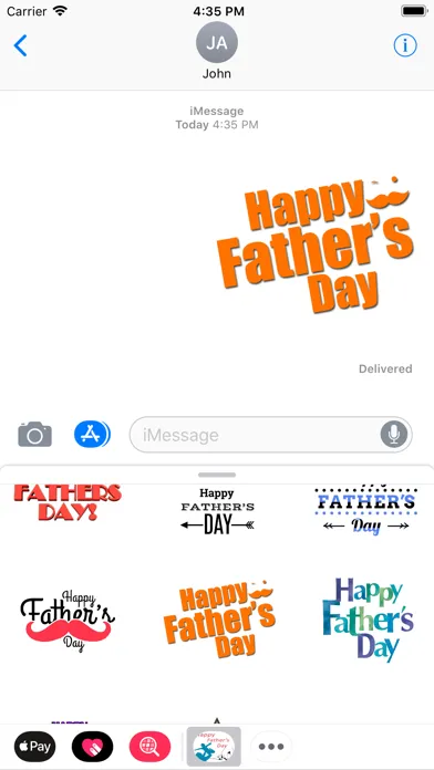 Happy Fathers Day Stickers2018 स्क्रीनशॉट